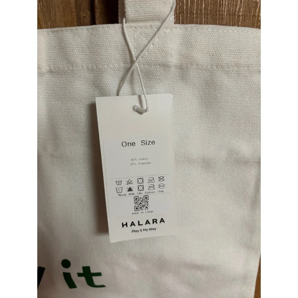 Halara Play it‎ My Way Canvas Tote Brand New With Tag
